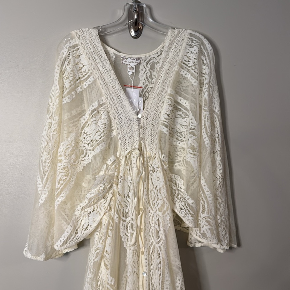 Band of the Free Cynthia Ivory Lace Duster - Picture 5 of 7